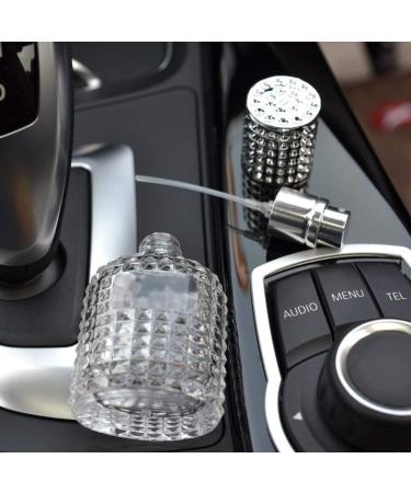 JUN-H 2 Pieces Perfume Bottle Atomizer Crystal Translucent Glass Art Empty Oval Pineapple Perfume Bottle Refillable for 30ml Travel Gift with Filling Funnel (Cap Silver) - Buy Online on GoSupps.com