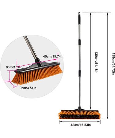 Stiff Floor Brush Scrubber Stiff Bristle Scrubber - Portable Floor Scrub Brush Grout Brush Outdoor Sweeping Brush for Warehouses Garages Balconies Decks Swimming Pools Rowces 40cm - Buy Online on GoSupps.com