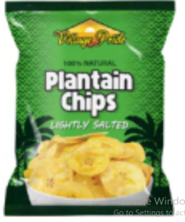Village Pride Plantain Chips Salted 75g Box of 24-Fd