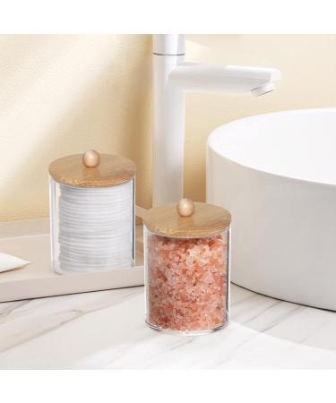 Tbestmax Qtip Apothecary Jar for Cotton Swabs - Clear Bathroom Storage - 3 Pack - Perfect for Organizing - Buy Online on GoSupps.com