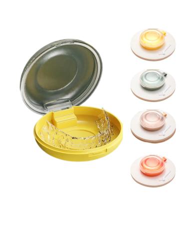 Invisible Braces Storage Box Retainer Storage Box Portable Orthodontics Storage Box for Dentures (GREEN)