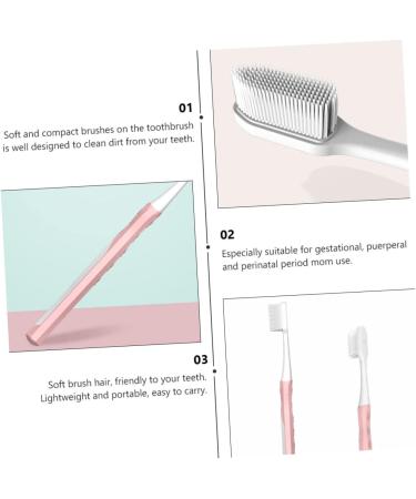Minkissy Kids Toothbrush Set - Hairy Oral Care for Children & Pregnant Women - 3 Pieces in Anthracite & White - Buy Online on GoSupps.com