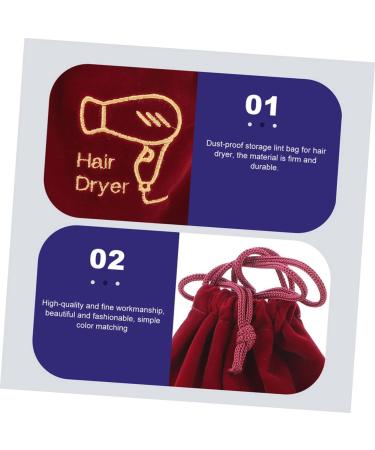 NOLITOY 8 Pcs Storage Bag Portable Bags Hair Tools Travel Bag Hair Dryer Pouch Bag Storage Organizer Fabric - Buy Online on GoSupps.com