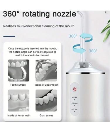 Portable Dental Flosser Water Jet Oral Irrigator for Teeth Dentures & Braces - Rechargeable Multiple Pressure Modes - International Shipping Available - Buy Online on GoSupps.com