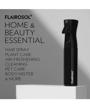 FLAIROSOL 10.1oz Ultra Fine Mist Spray Bottle - Perfect for Hair Styling Cleaning Plants & Pets - Continuous Water Mister Black & White Design - Buy Online on GoSupps.com