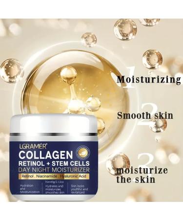 Lgramer Retinol Cream Day and night moisture cream for firming skin care creamy texture light and nongreasy 24 hours hydrating Suitable for all skin types 60 ml - Buy Online on GoSupps.com