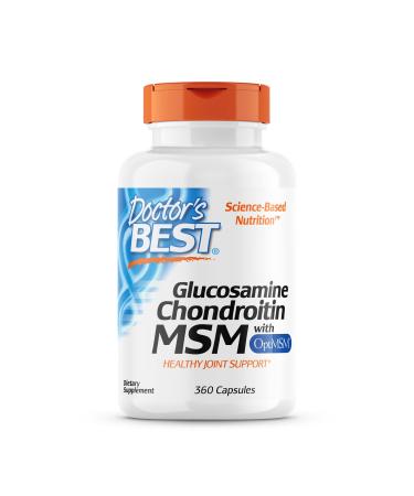Doctor's Best Glucosamine Chondroitin MSM with OptiMSM 360 Veggie Caps