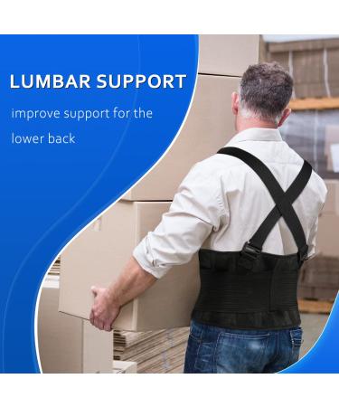 Lumbar Back Support Belt for Women and Men - Lower Back Pain Relief - Adjustable Extension Support - XL/2XL Size for Heavy Lifting and Injury Recovery - Buy Online on GoSupps.com