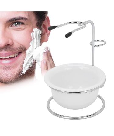 Premium Beard Shaving Brush Set - Large Bowl & Durable White Brush for Daily Use | International Shipping Available - Buy Online on GoSupps.com