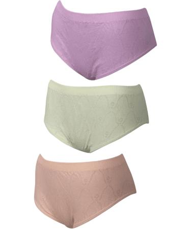 Pack of 3 Vega XL Women's 100% Pure Cotton Seamless Briefs Multicolor - Buy Online on GoSupps.com