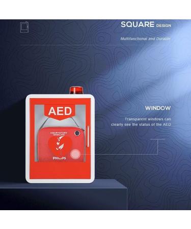 Qianmei Wall-Mounted AED Defibrillator Storage Cabinet with Alarm | First Aid Cabinet for Home Office & Hospital - Shop Securely Worldwide - Buy Online on GoSupps.com