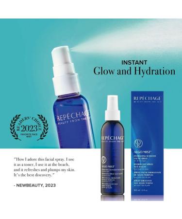 Repechage Algo Mist Hydrating Seaweed Facial Spray for All Skin Types - Aloe and Vitamin C Infused Face Mist Keeps Skin Hydrated Refreshed and Nourished 6 fl oz. - Buy Online on GoSupps.com