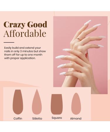 Beetles Poly Extension Gel Nail Kit - Pink Nude All-in-One French Kit with Mini Lamp - Nail Art Starter Kit for Halloween Nails - Buy Online on GoSupps.com