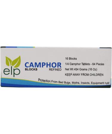 Refined Camphor Blocks - 16 Blocks (64 Tablets) | Pure and Natural - Buy Online on GoSupps.com
