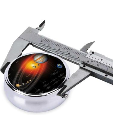 Portable Solar System Planet Map Metal Pill Box | Mini 3-Compartment Design for Small Pills | Perfect for Travel | Hinged Fastening Black - Buy Online on GoSupps.com