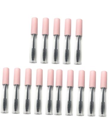 FOMIYES Makeup Applicator 15 Pcs Mascara Tube Eyelash Brush Tube Eyeshadow Eyelash Cream Containers Mini Lip Gloss 10X1.5X1.5CMx3pcs Pinkx3pcs