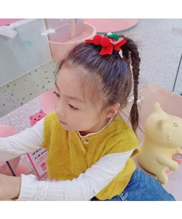 Cute Kids Hairpins 2pcs Sweet Cherry Bow Hair Barrettes Non-slip Hair Clips Children Headwear Girls Hair Accessories - Buy Online on GoSupps.com