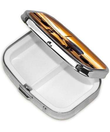 Airplane Evening Light Pill Case | 2 Compartment Cute Travel Pill Organizer - Perfect for Purse & Gifts - Buy Online on GoSupps.com