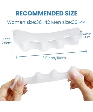 Medium-Footed Gel Toe Spreader & Cushion - 6PCs Forefoot Pads for Diabetic Feet Blisters & Pain Relief - Breathable & Comfortable - Buy Online on GoSupps.com