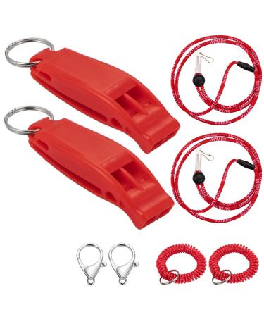 SUYAMI Emergency Survival Boat Whistle a-2 packs(red)