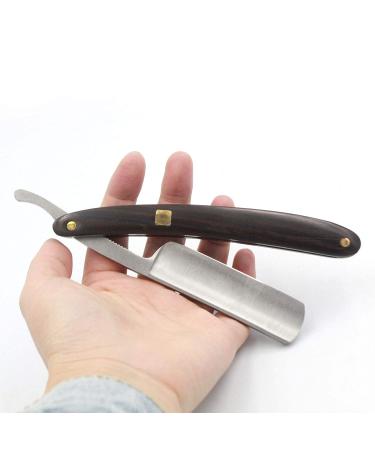 Rosewood Straight Edge Razor - Stainless Steel Cutthroat Vintage Barber Razor - Buy Online on GoSupps.com
