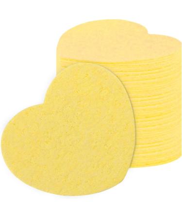 Facial Scrub Pads | Heart Shape Compressed Sponges for Facial Cleansing Face Scrub Sponge for Facial Cleansing Exfoliate Masque Makeup Removal Purple - Buy Online on GoSupps.com