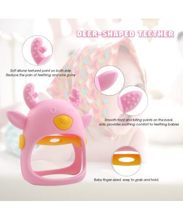 Buy Yovell Baby Bei ring F ustling - Food Grade Silicone Toothed Glove for Infants 3+ Months Dust-Sealed Chew Toy Suction Needs Pink - Buy Online on GoSupps.com
