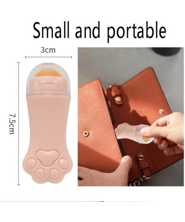 Duontyye Natural Volcanic Roller Oil Control Rolling Stone Face Cleansing Oil Absorption Roller Ball Pink - Buy Online on GoSupps.com