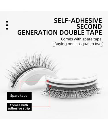 Self Adhesive False Eyelashes 1 Pair - Reusable, Natural Look, No Glue Needed (Classical Nature) - Buy Online on GoSupps.com