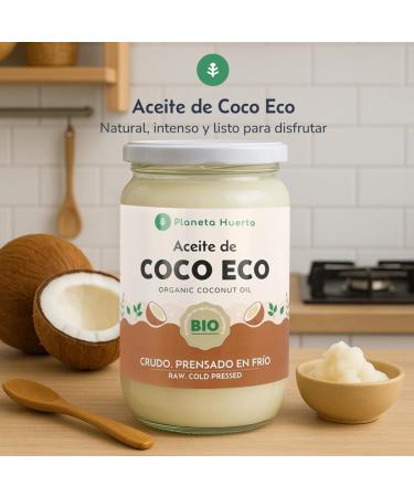  Planeta Huerto Eco Planeta Vegetable Garden Virgin Coconut Oil 850 ml (Pack of 2) - Buy Online on GoSupps.com