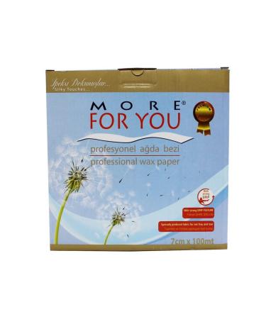 More for You Wax Paper Roll - 100m Hair Removal Wax Strips for Body & Face - 7cm Epilator Roll - Buy Online on GoSupps.com