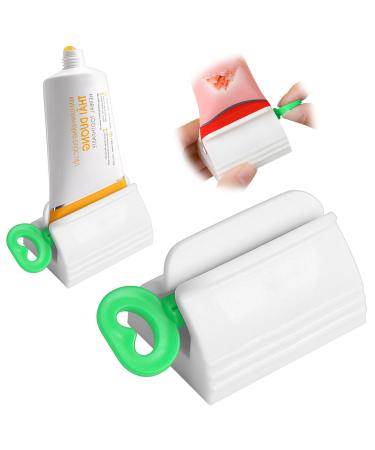 Toothpaste Squeezer-Rolling Toothpaste Squeezer Multi-Purpose Toothpaste Dispenser Simple and Practical Toothpaste Tube Squeezer Tool (Green)
