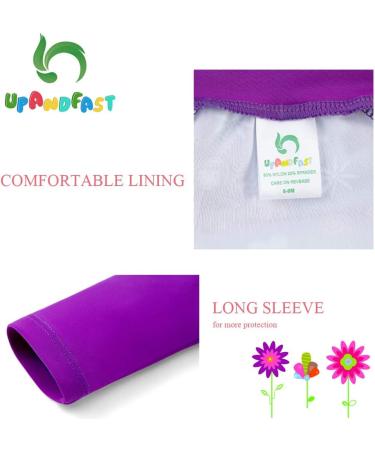 UPF 50+ Baby Girl One Piece Swimsuit with Sun Hat | Toddler Swimwear Set, 2-3 Years - Purple - Buy Online on GoSupps.com