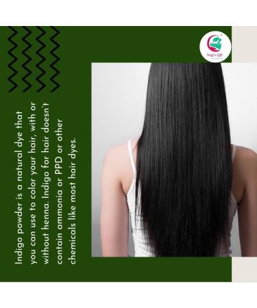Yogi's Gift Indigo Powder for Hair - Ideal for Black and Dark Hair - 250g - 100% Pure & Natural Black Henna Hair Color - Buy Online on GoSupps.com