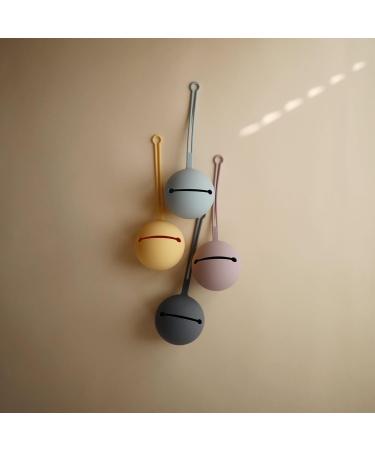 Mushie Silicone Pacifier Box | Safe Storage Holder Case for Babies & Toddlers | High-Quality Baby Accessories | Pale Daffodil - Buy Online on GoSupps.com