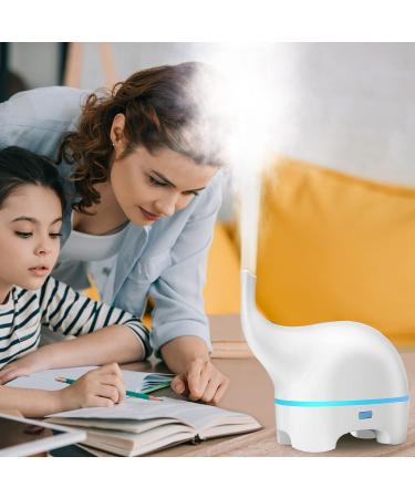 MissRHEA Small Elephant Essential Oil Diffuser 120ml - USB Kids Ultrasonic Aroma Humidifier with 7 Color Night Light for Bedroom, Baby Room, Home & Office - Buy Online on GoSupps.com