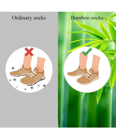 BampooPanPa Diabetic Bamboo Socks - 4 Pairs, No-Binding Top, Seamless Toe, Over The Calf, Cushioned Sole - Women & Men (2 White/2 Black) - Size 9-11 - Buy Online on GoSupps.com