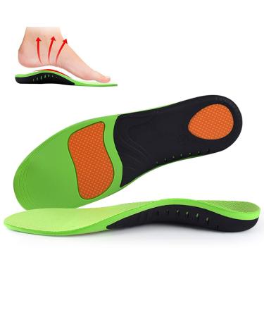 Arch Supports Insoles - Relieve Foot Pain  Flat Feet  High Arche  Shoe Insoles Gel Plantar Inserts Orthotic Inserts Professional Doctor Recommends for Women Men Kids(Green XL) Insoles-XL