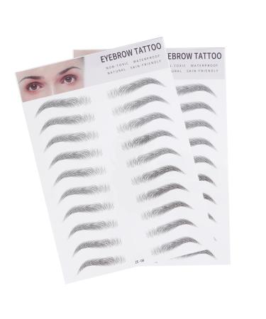 Didiseaon 6 Pcs 3d Eyebrow Stickers Hair Accessories Eyebrow Transfer Stickers Tool Eyebrow Trimming 6d ze008x3pcs Blackx3pcs
