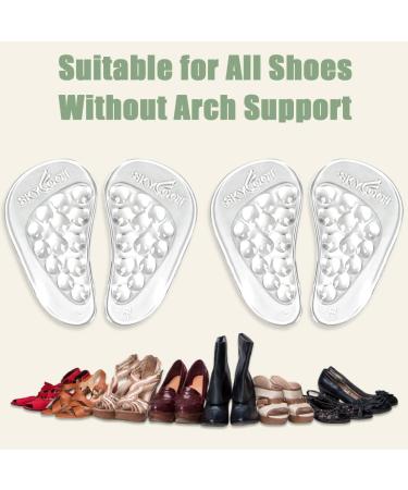 Skyfoot Arch Support Gel Pads - Adhesive Insoles for Flat Feet, High Arch, Plantar Fasciitis - Foot Pain Relief (Crystal) - Buy Online on GoSupps.com