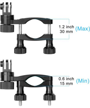 Buy HSU Aluminum Bicycle Handlebar Holder for GoPro Hero 12/11/10/8/7/6/5/4/3 & Action Cameras - 360 Rotary Mountainbike Rack - Black - Buy Online on GoSupps.com