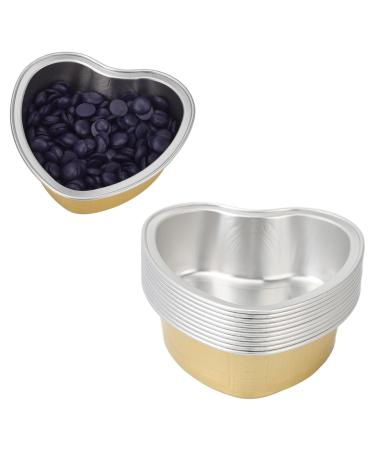 Wax Aluminum Melting Bowls - Golden Heart Shape High Temperature Resistance for Hair Removal | International Shipping - Buy Online on GoSupps.com