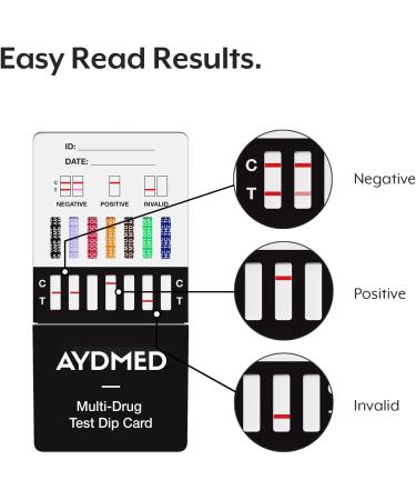 Aidteq Professional Rapid Multi-Drug Test Dip Cards 5 Pack | Urine Drug Test for THC, COC, OPI, MTD, AMP, MDMA, BZO - Buy Online on GoSupps.com