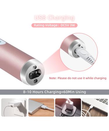Mcbazel Cordless Electric Lady Shaver 4 in 1 USB Rechargeable Hair Remover - Pink - Buy Online on GoSupps.com