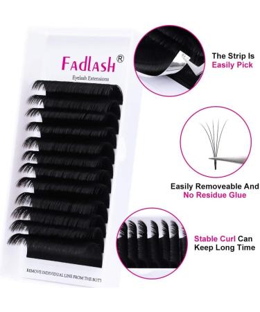 Fadlash Easy Fan D Curl 0.05 20mm Single Lashes - Natural Russian Eyelash Extensions - Buy Online on GoSupps.com