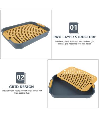 GREENADSCAPE 2pcs Box Rabbit Toilet Rat Cage Bunny Trainer Toilet Small Pets Toilet Bunny Litter Toilet Pp 27.00X18.80X4.00CM As Shown 1 - Buy Online on GoSupps.com