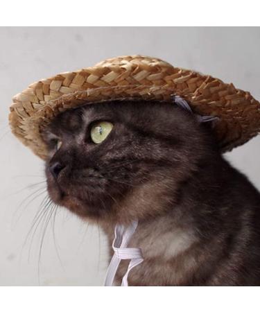 Shop U-M Pet Dog & Cat Straw Hat | Durable Bauer Style Costume | 14cm x 14cm - Buy Online on GoSupps.com