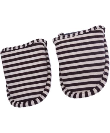 Alomejor Foldable Travel Shoes for Women - Portable Striped Spa House Shoes Washable & Non-Slip Soft Cotton - Brown - Buy Online on GoSupps.com