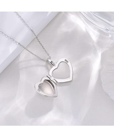 Feijiesi Sterling Silver Paw Print Heart Locket Pet Necklace - Photo Pendant Jewelry for Women and Girls - Buy Online on GoSupps.com