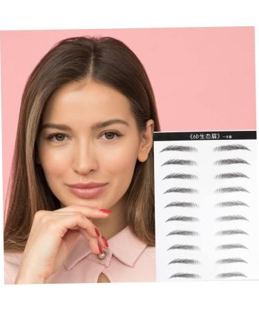 Angoily Black Eyebrows 4 Sheets Pairs Black Stickers Eyebrow Makeup Tools Simulation Eyebrow Disposable Eyebrow Stickers 6d - Buy Online on GoSupps.com